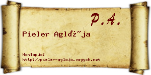 Pieler Aglája névjegykártya